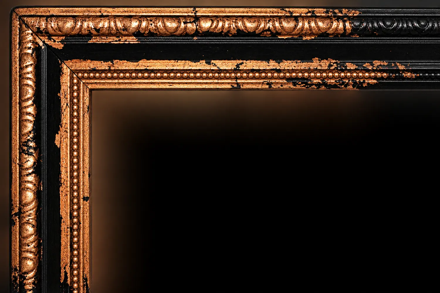 Copper leaf frame detail